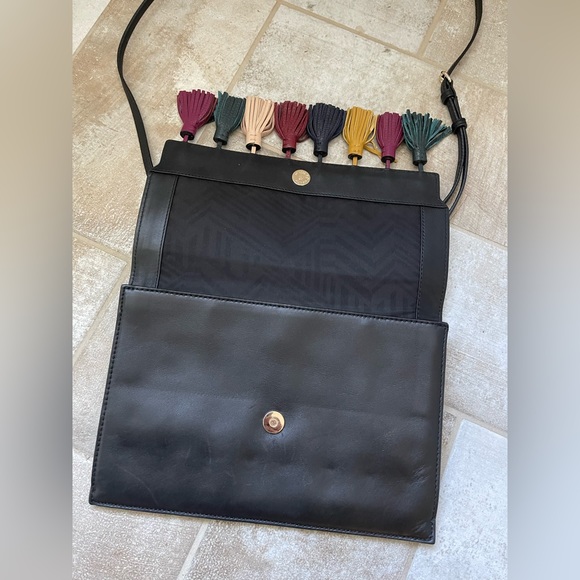 Rebecca Minkoff Tassel Leather Clutch or Crossbody Bag - Picture 7 of 10